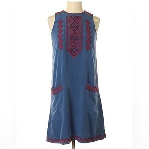SOLD Silk Embroidered Dress - Madewell